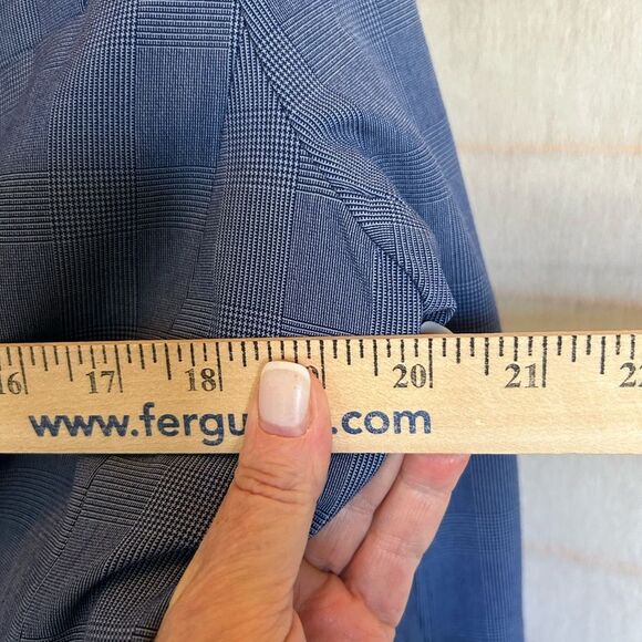 Banana Republic Blue Glen Plaid One Button Blazer 12 - Picture 7 of 9